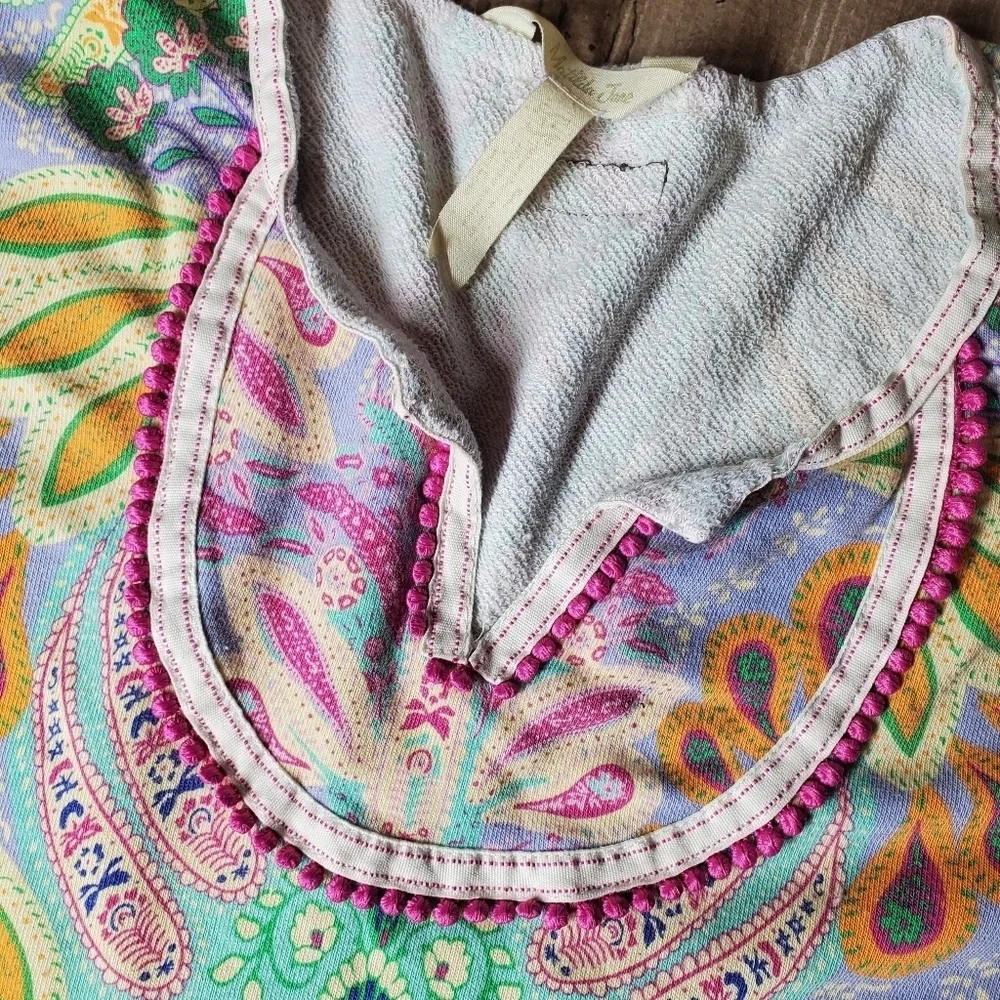 Matilda Jane Treasure Trove Aqua Fuchsia Paisley Floral Swim Cover Up Size 14